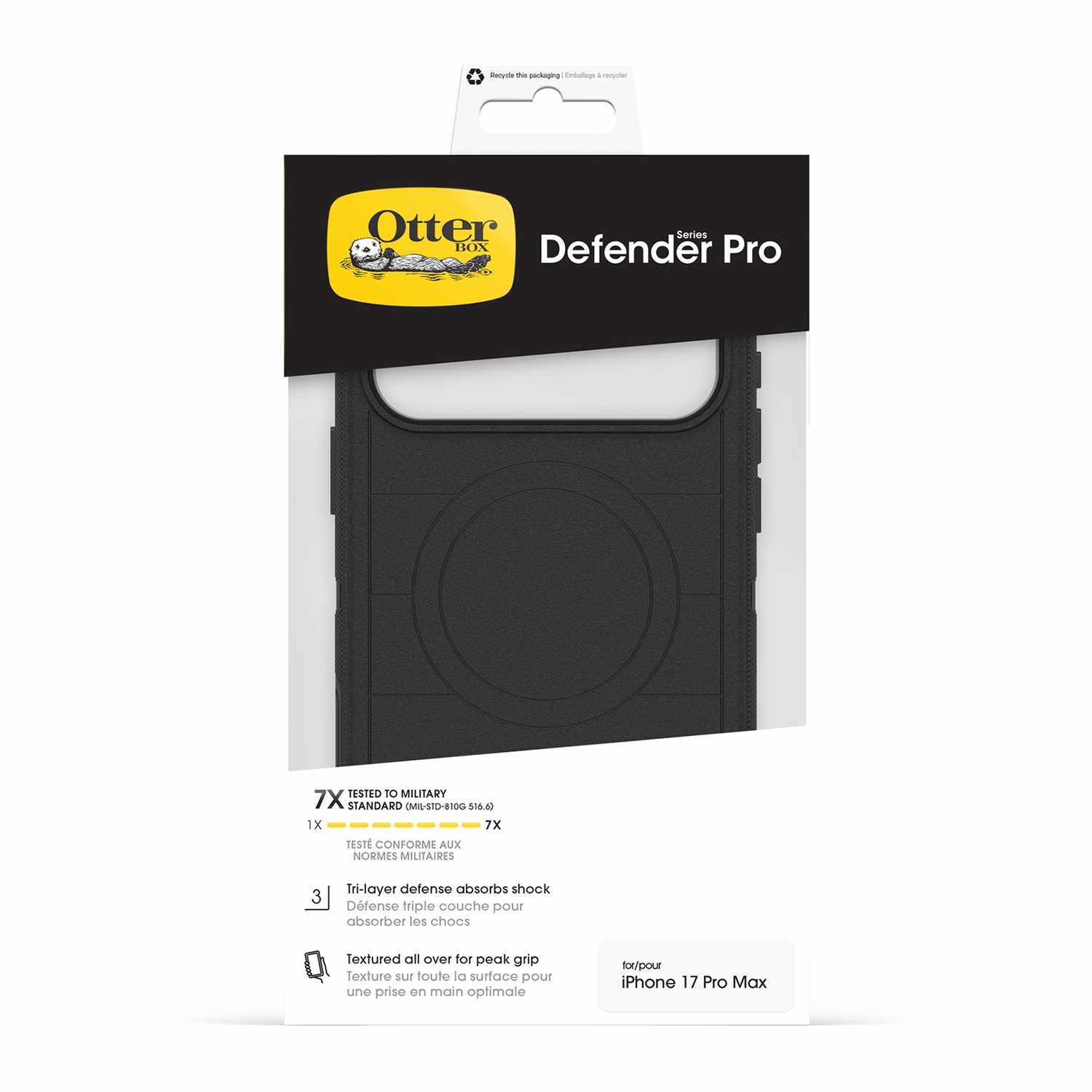 OtterBox Defender Pro MagSafe Case with Camera Control Black for iPhone 17 Pro Max