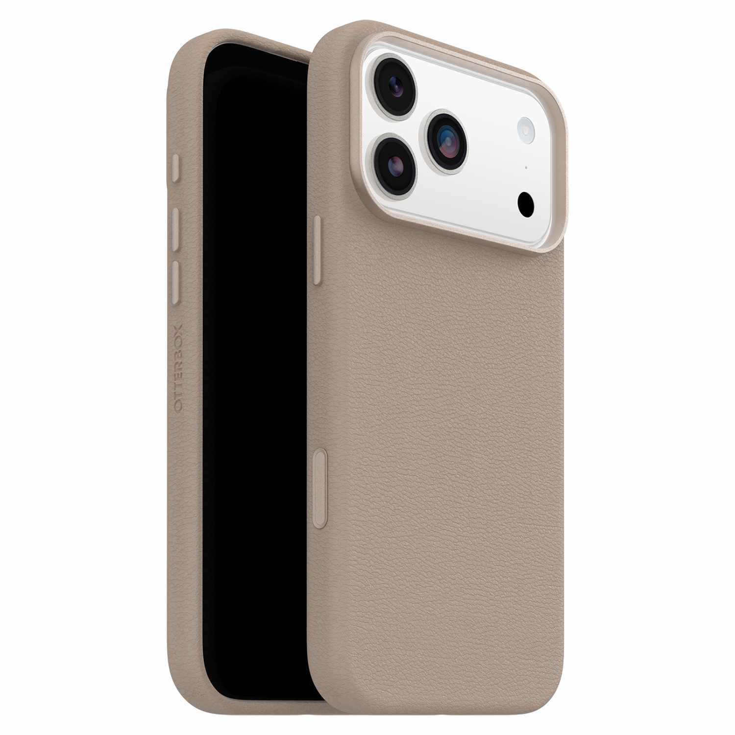 OtterBox Symmetry Cactus Leather MagSafe Case with Camera Control Grey Comfort for iPhone 17 Pro Max