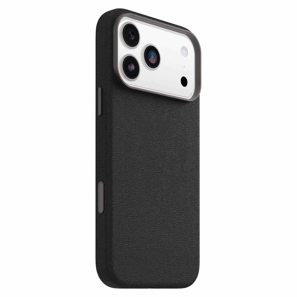 OtterBox Symmetry Cactus Leather MagSafe Case with Camera Control Noir Ash (Black) for iPhone 17 Pro Max