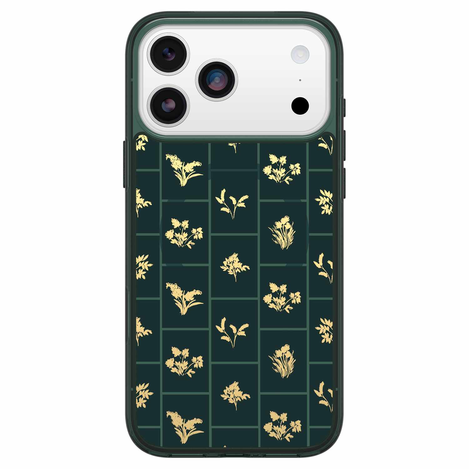 OtterBox Symmetry Clear MagSafe Case w/Camera Control Golden Bloom (Green) for iPhone 17 Pro Max