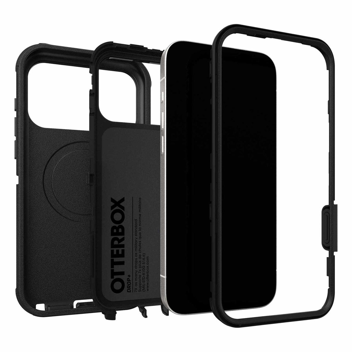 OtterBox Defender Pro MagSafe Case with Holster Bulk Packaging Black for iPhone 17 Pro Max