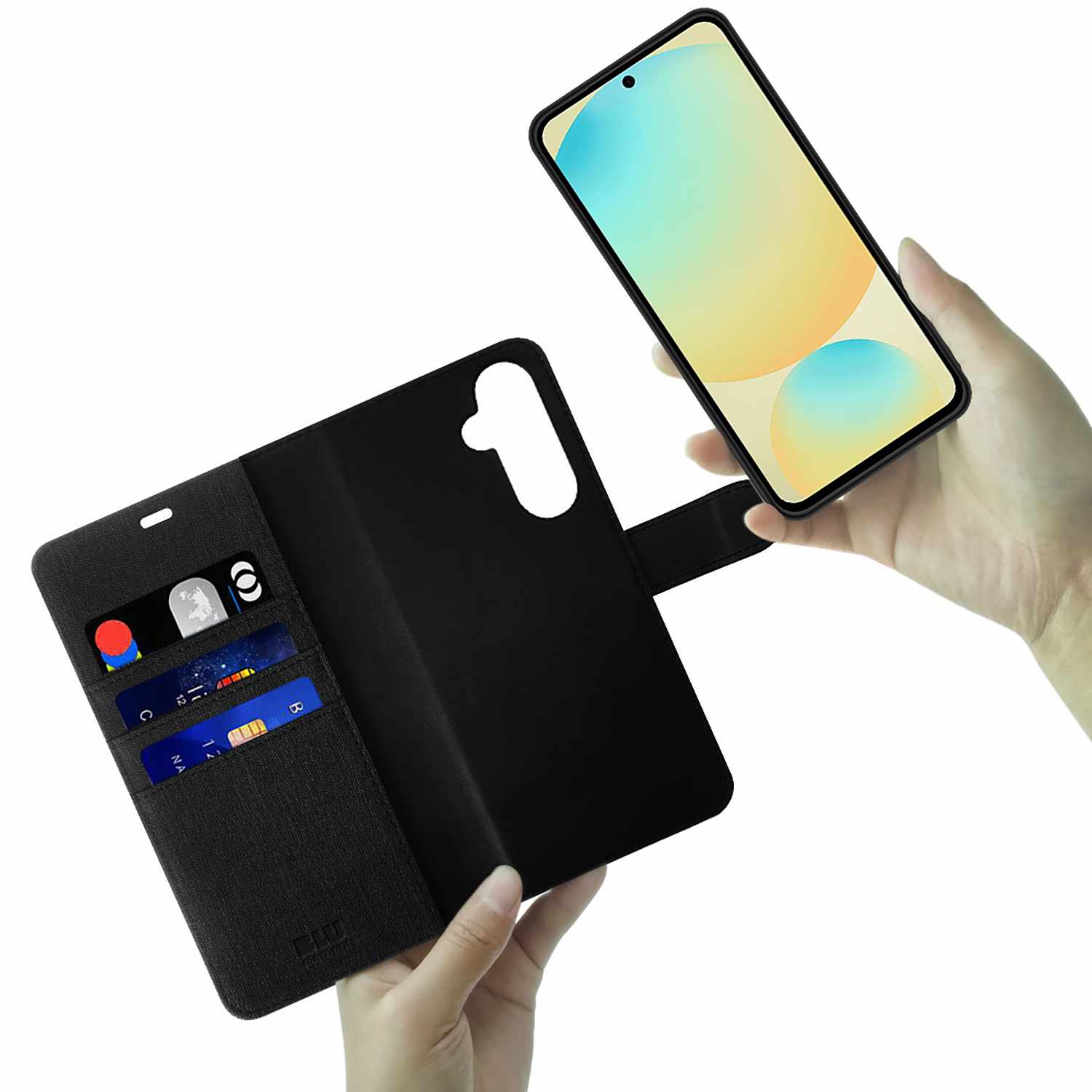 Blu Element Folio 2-in-1 Case Black for Galaxy S25 FE