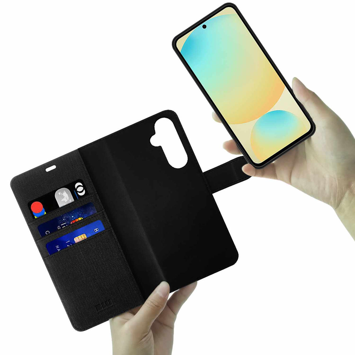 Blu Element Folio 2-in-1 Case Black for Galaxy S25 FE
