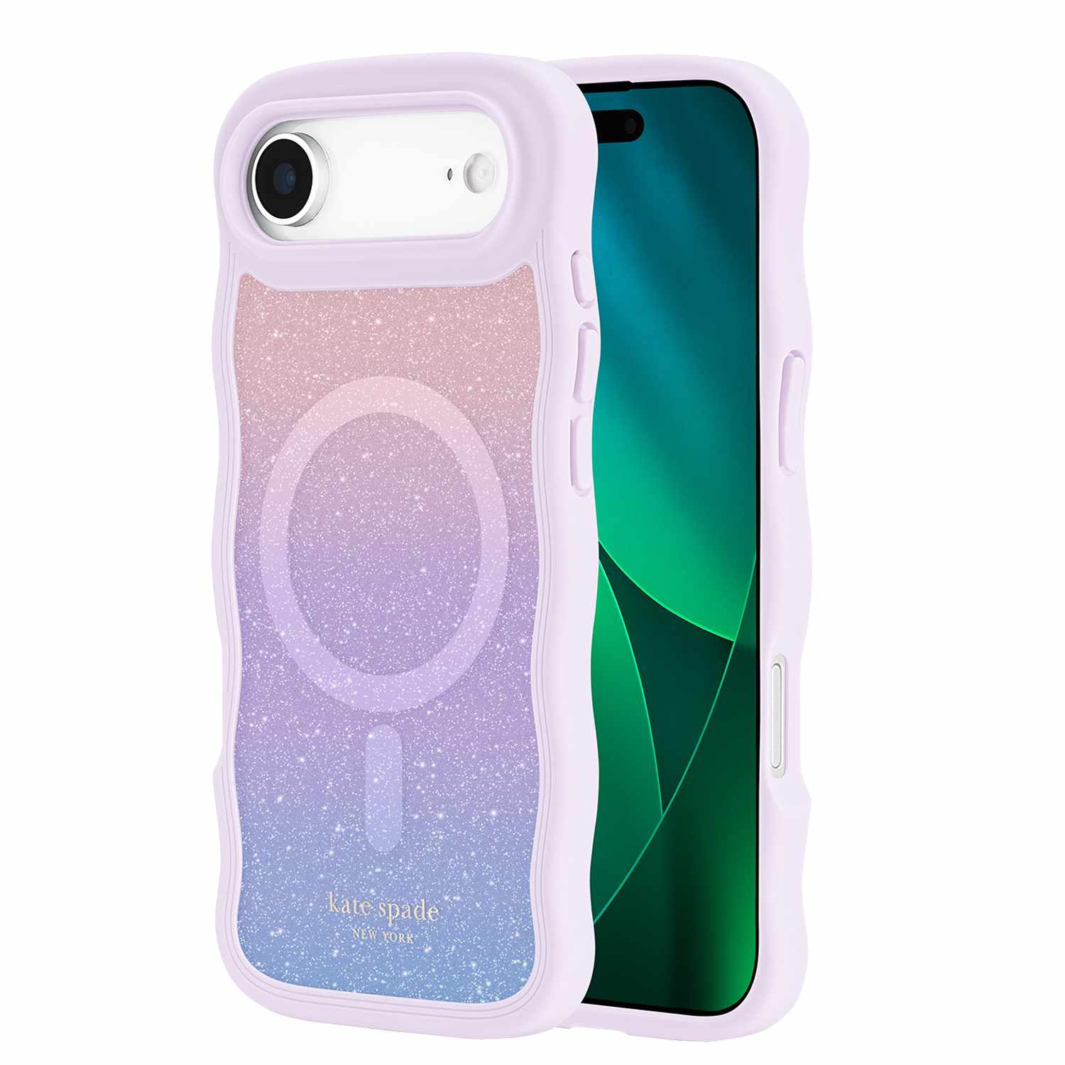 Kate Spade Wavy MagSafe Case Opal Glitter Multi-Color for iPhone Air