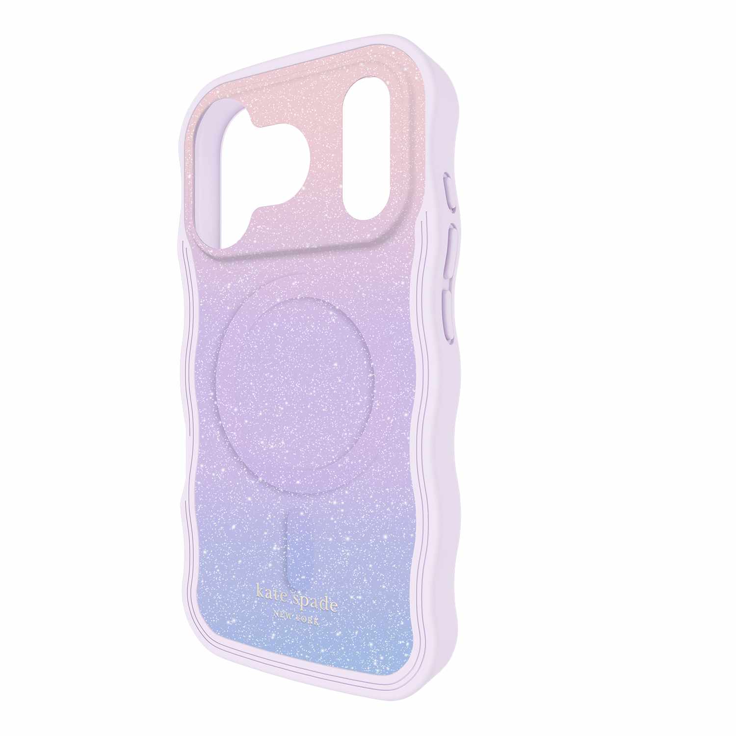 Kate Spade Wavy MagSafe Case Opal Glitter Multi-Color for iPhone 17 Pro