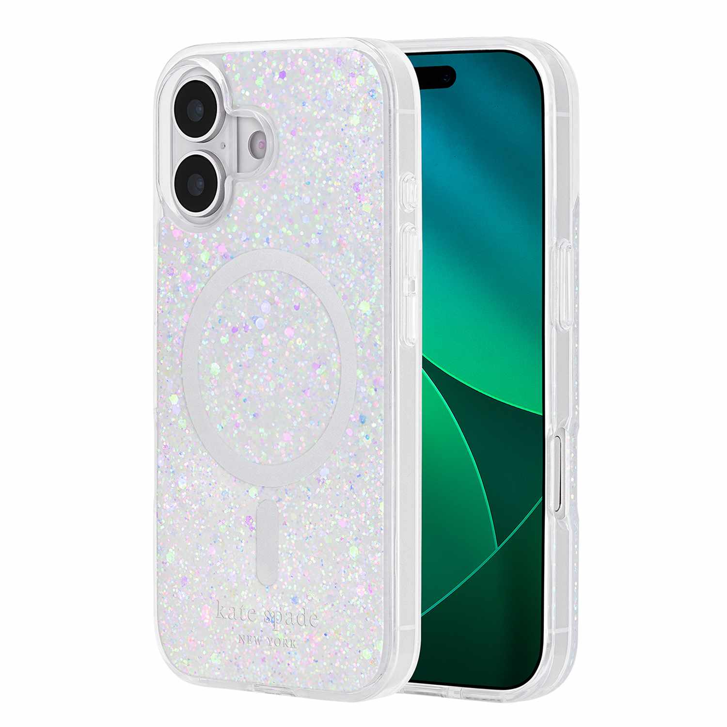 Kate Spade Protective MagSafe Case Chunky Glitter Iridescent Multi-Color for iPhone 17