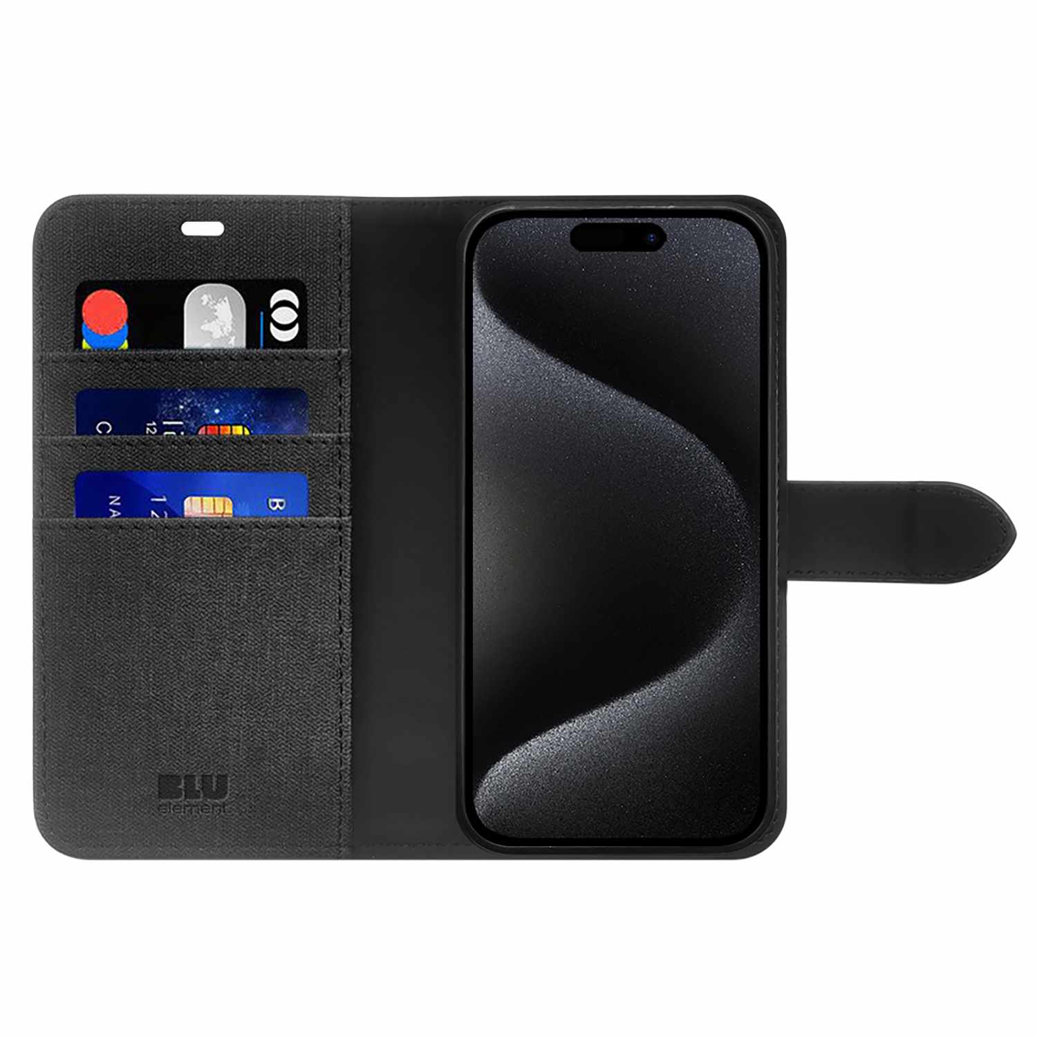 Blu Element Folio 2-in-1 MagSafe Case Black for iPhone 17