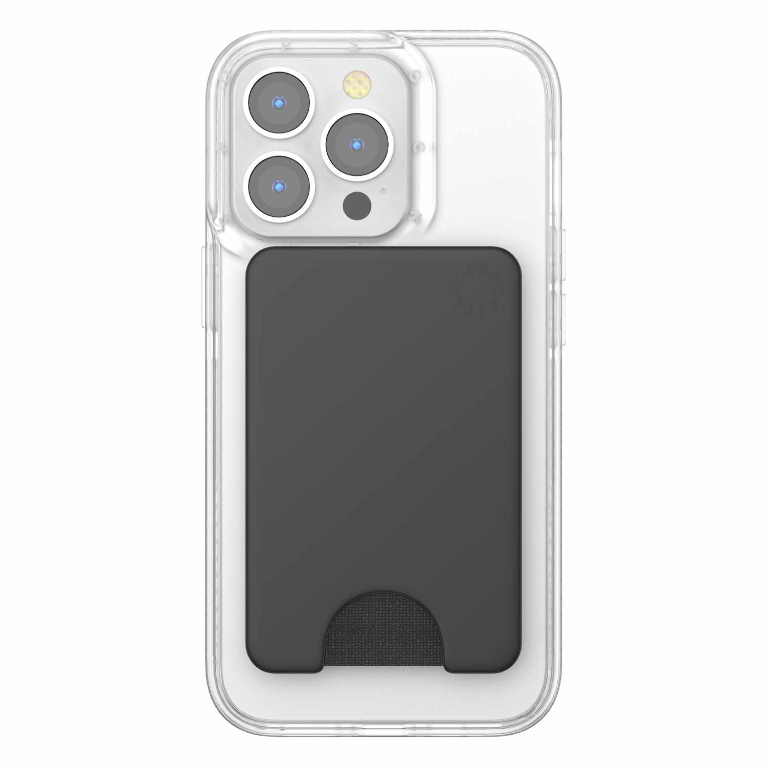 PopSockets PopWallet+ for MagSafe Round with Adapter Ring Black