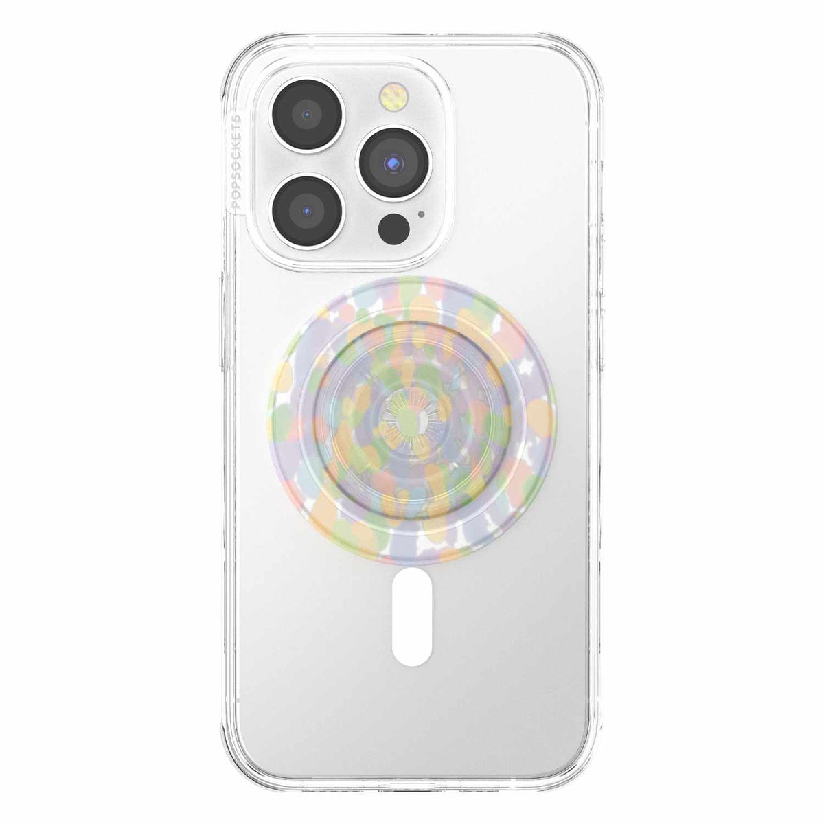 PopSockets PopGrip for MagSafe Round with Adapter Ring Rainbow Glass Multi-Color