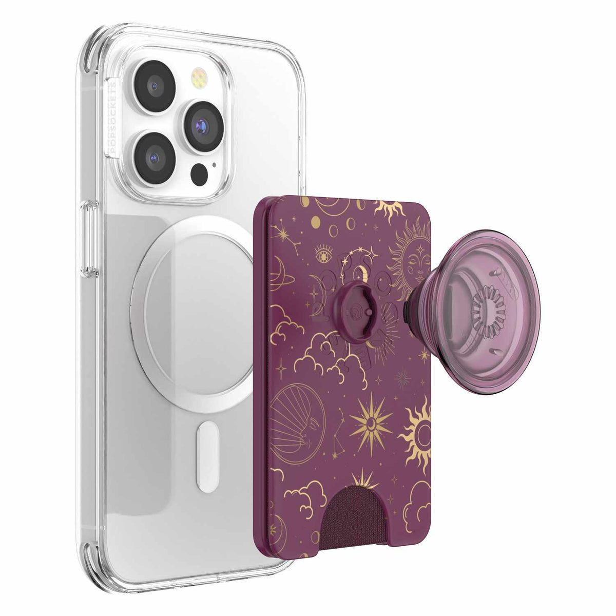 PopSockets PopWallet+ for MagSafe with Adapter Celestial Mauve
