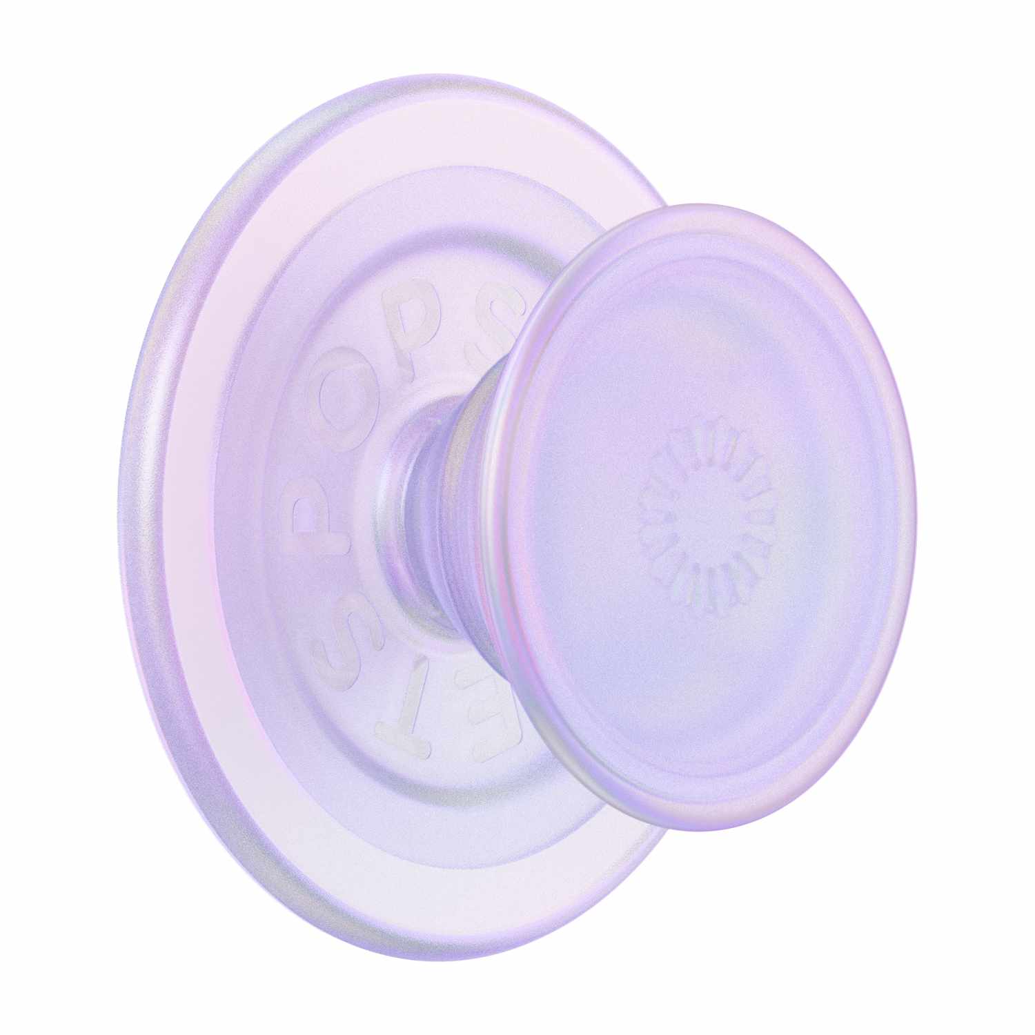 PopSockets PopGrip for MagSafe Round with Adapter Ring Opalescent Clear