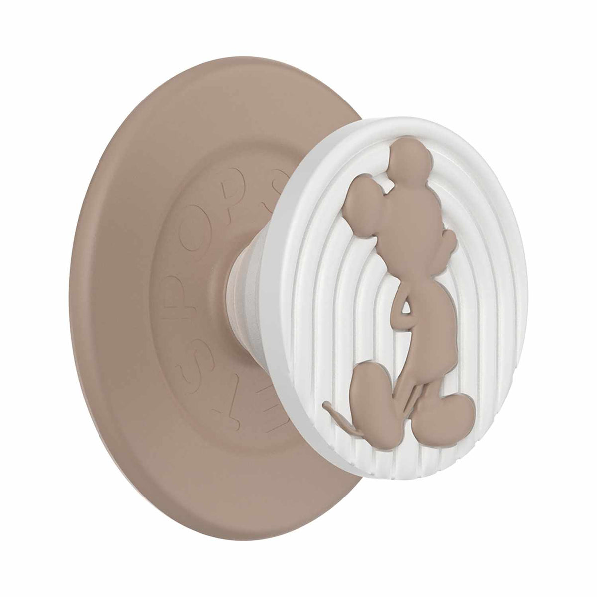 PopSockets PopGrip for MagSafe Round with Adapter Ring Latte Mickey Beige