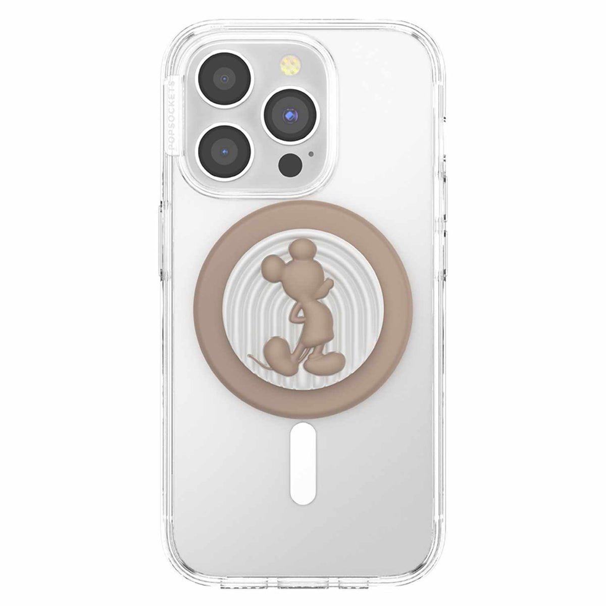 PopSockets PopGrip for MagSafe Round with Adapter Ring Latte Mickey Beige