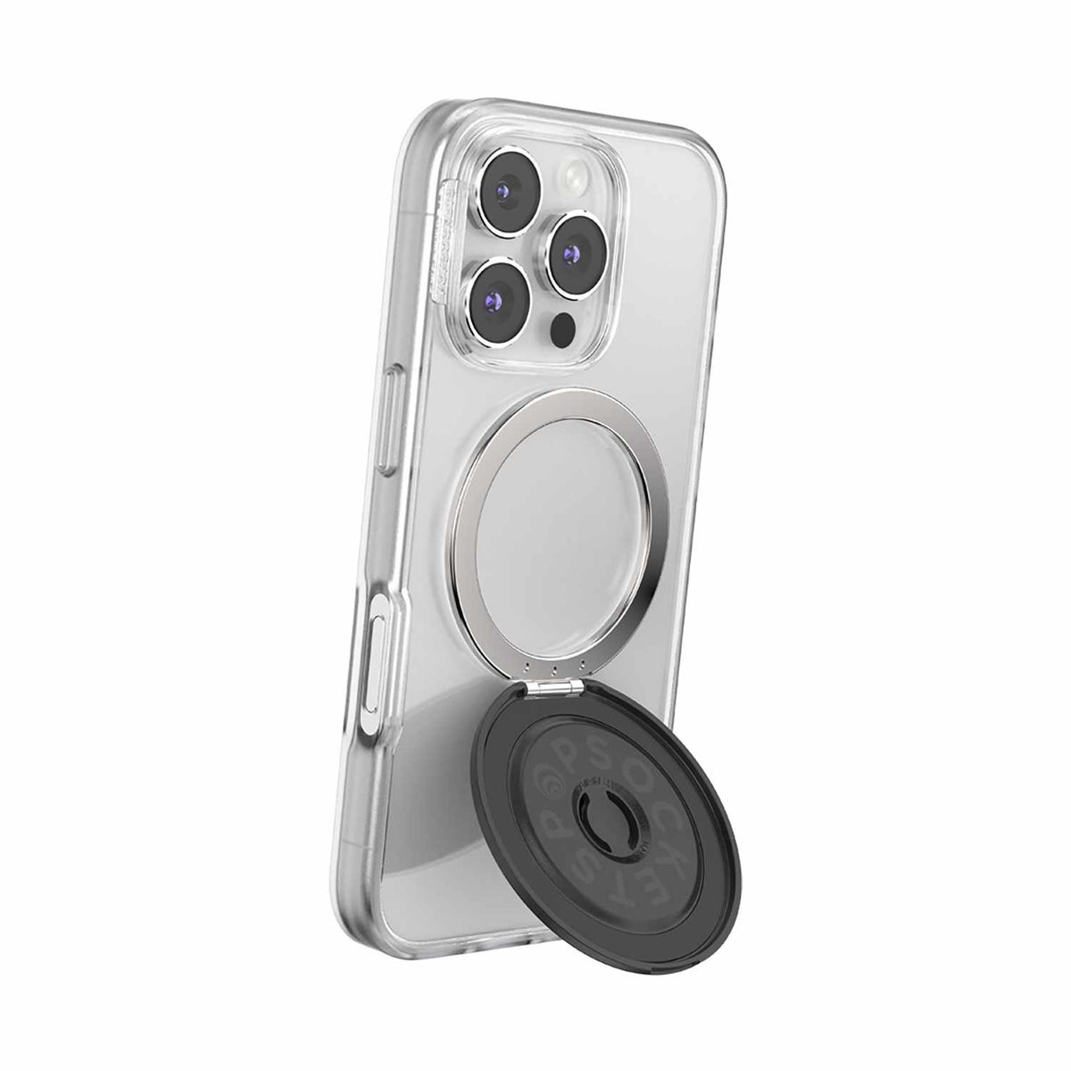 PopSockets PopGrip Kick Out for MagSafe Round with Adapter Black