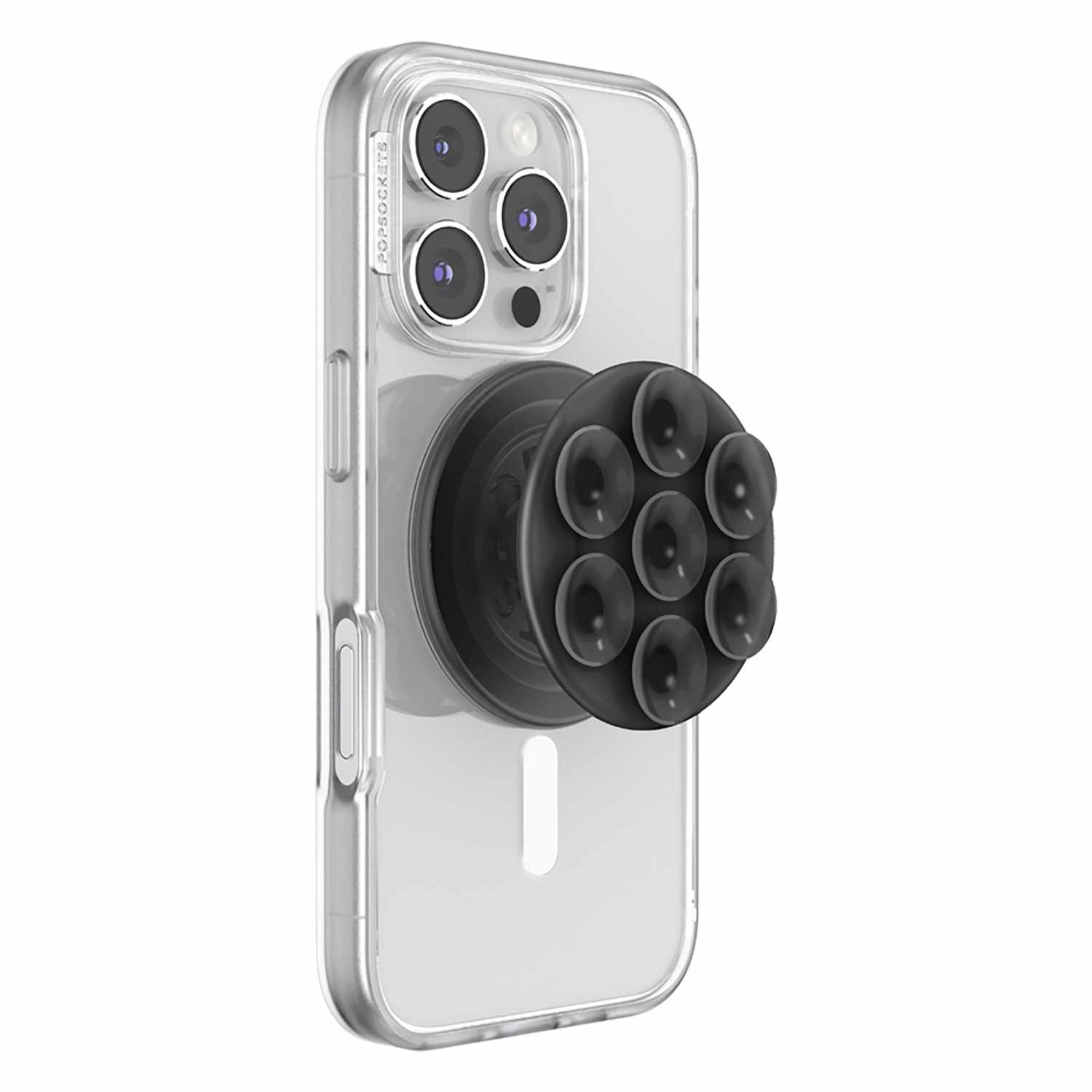 PopSockets PopGrip Suck-Up for MagSafe Round with Adapter Translucent Black