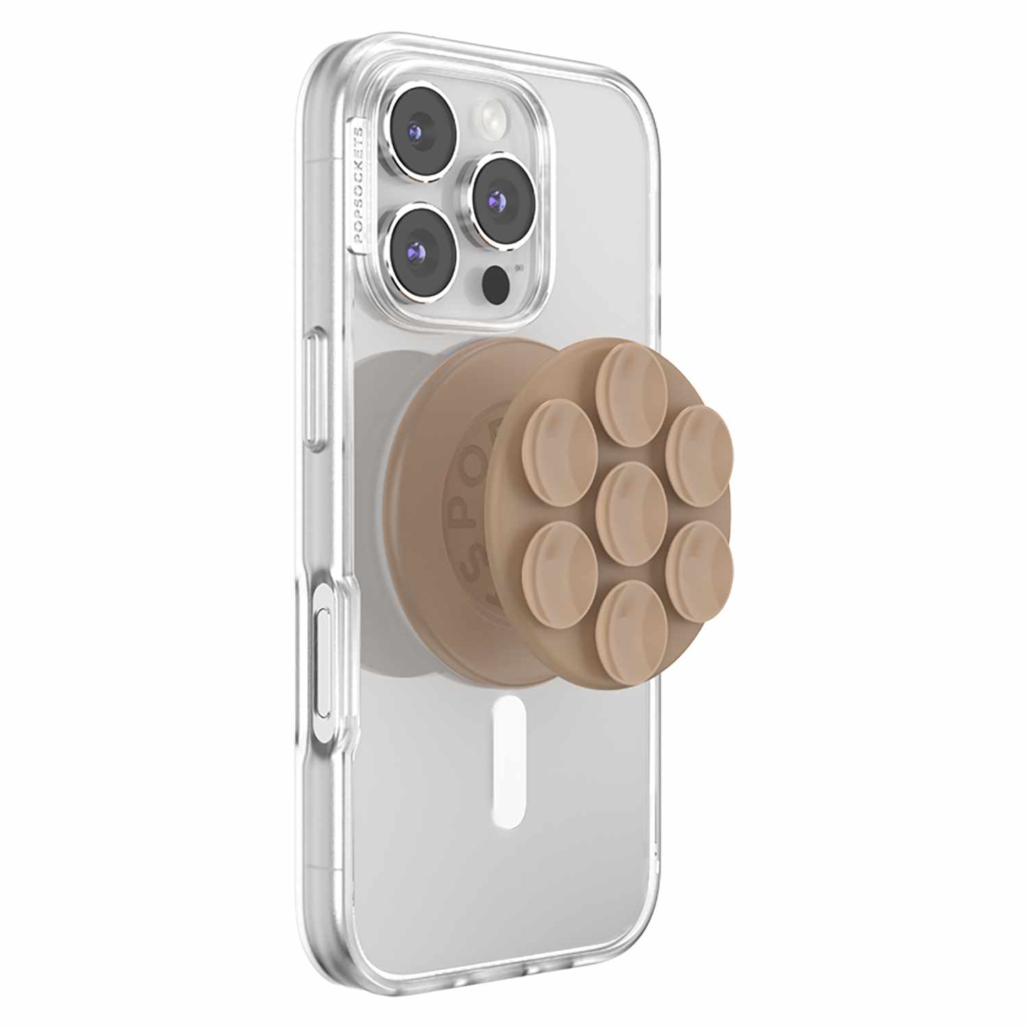 PopSockets PopGrip Suck-Up for MagSafe Round with Adapter Latte Beige