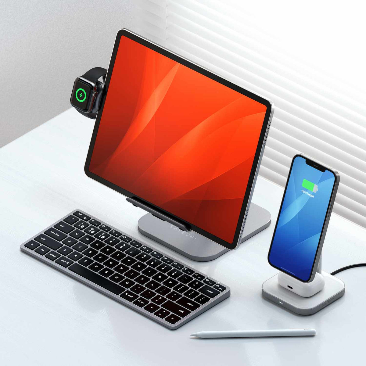 Satechi Slim X1 Backlit Bluetooth Keyboard Space Gray Grey
