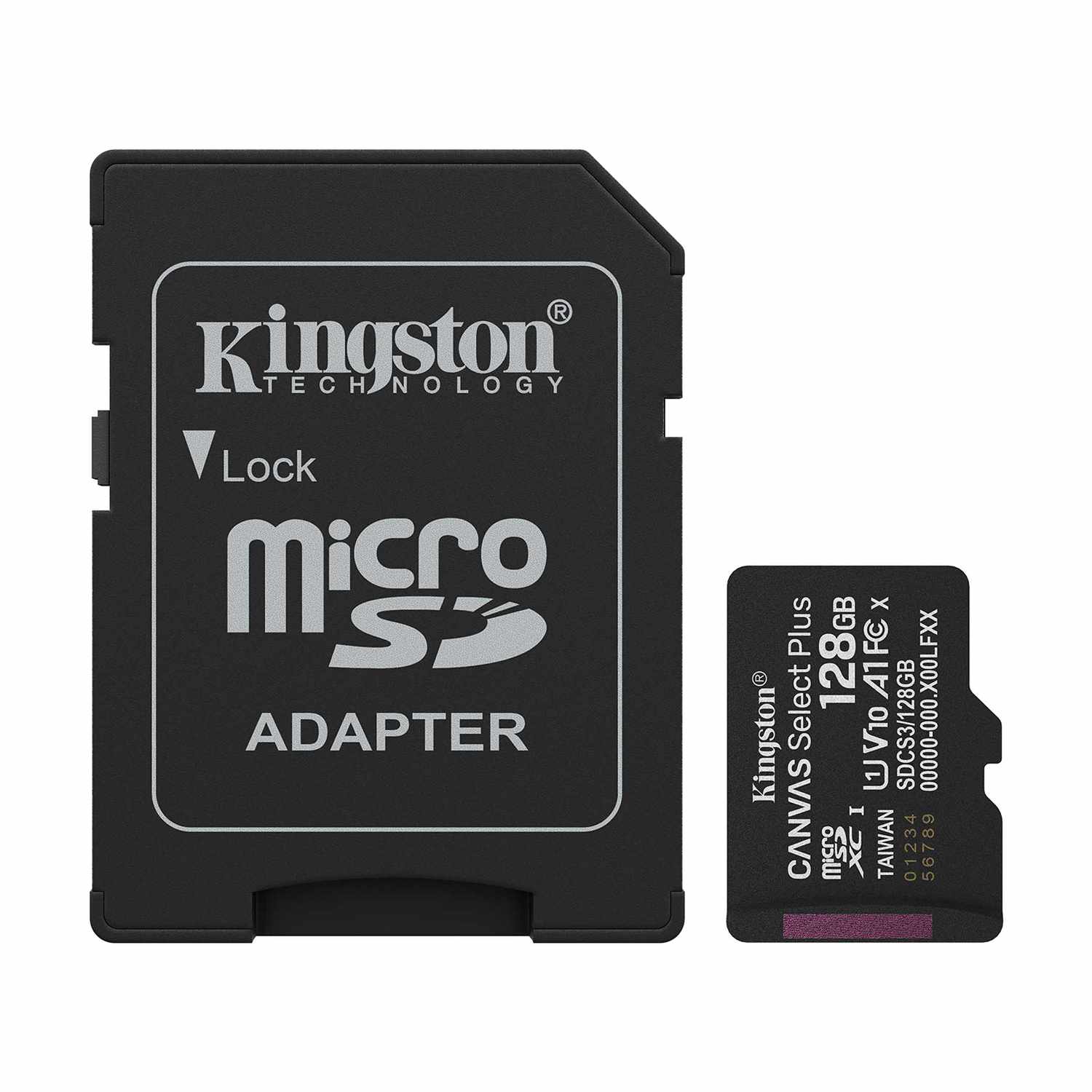Kingston 128GB microSDXC Canvas Select Plus Gen3 150MB/s A1 Card withAdapter