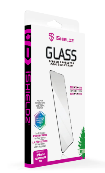 iShieldz - Edge-to-Edge Glass Screen Protector for Apple iPhone 13/13 Pro/14/16e