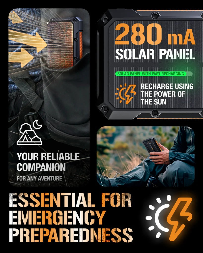 ToughTested - 16,000 MAH Solar Charger & Wireless Portable Power Bank - ROC16