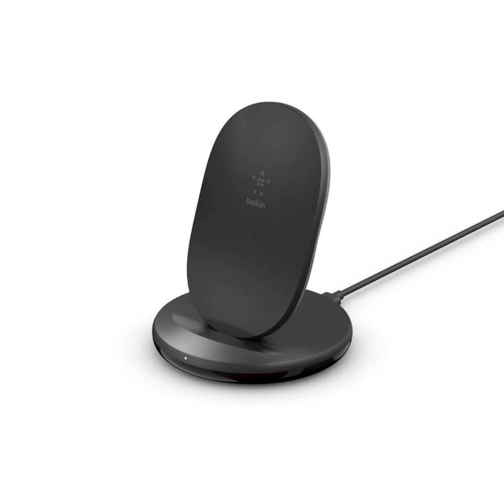Blu Element Belkin BoostCharge 15W Wireless Charging Stand + QCÃŠ3.0 24W Wall Charger Black