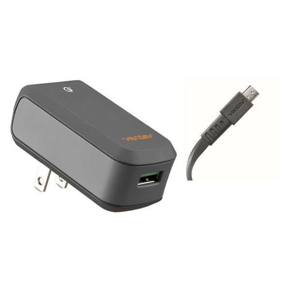 Ventev - Qualcomm Wall Charger 3.0 with Micro USB Cable 3ft Grey - Beyond Wireless Inc. Canada