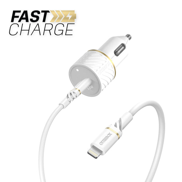 Otterbox - Power Delivery 18W Car Charger USB-C with Lightning Cable