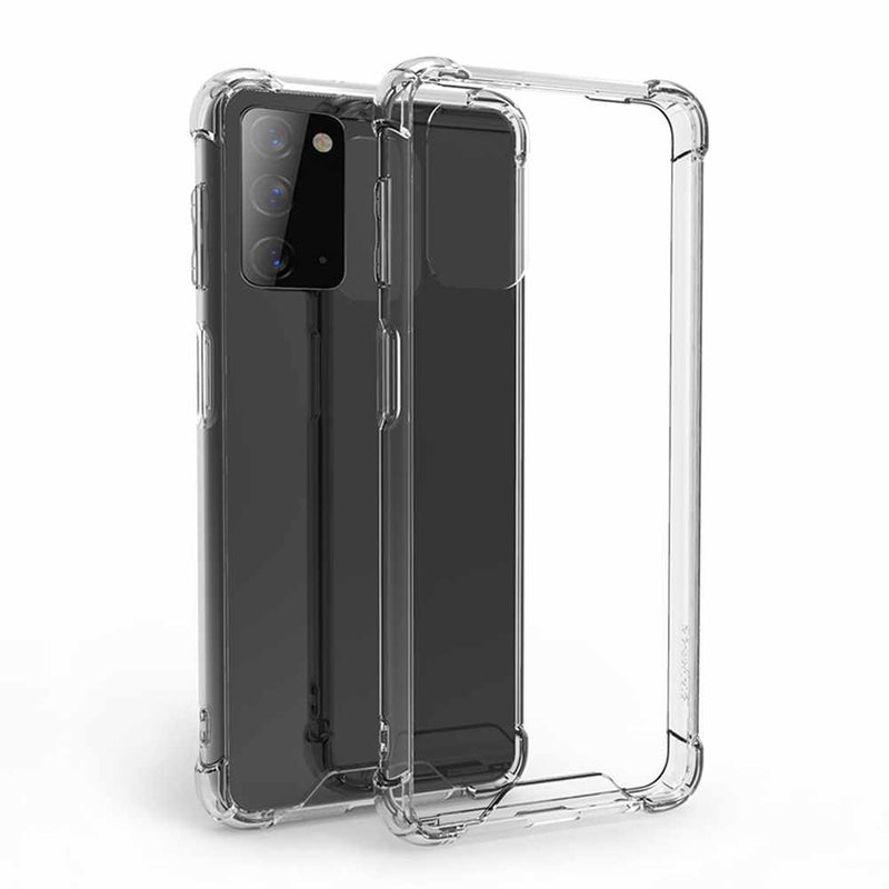 Back view of clear rugged case.