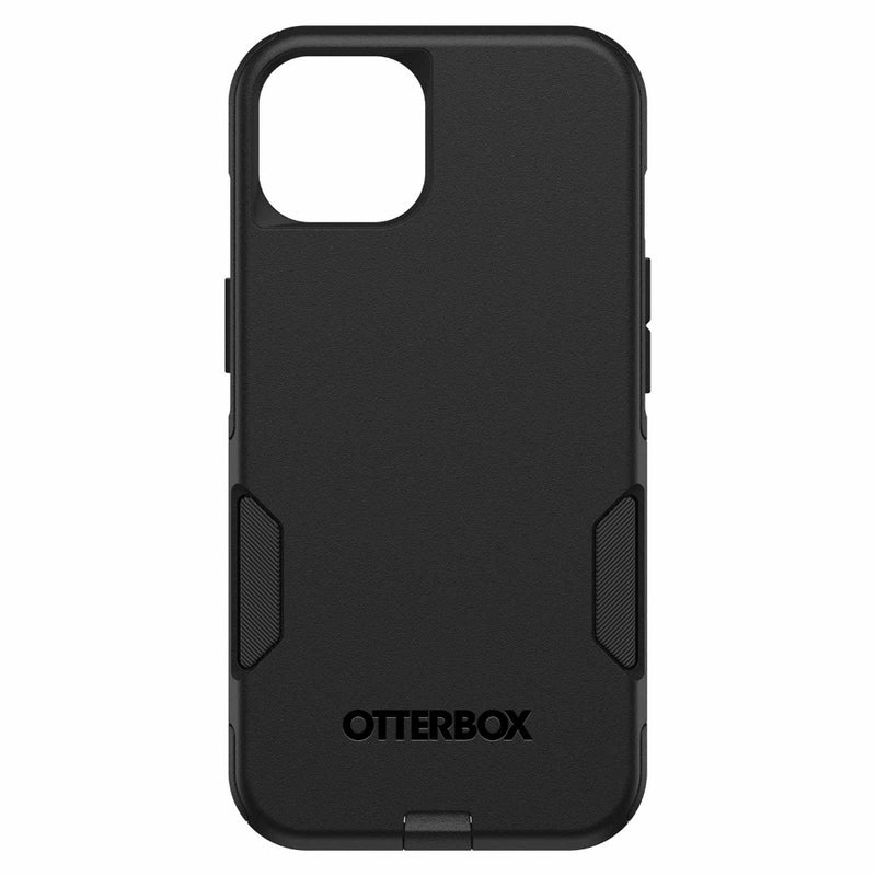 Back view of black commuter Otterbox case for iPhone 13.