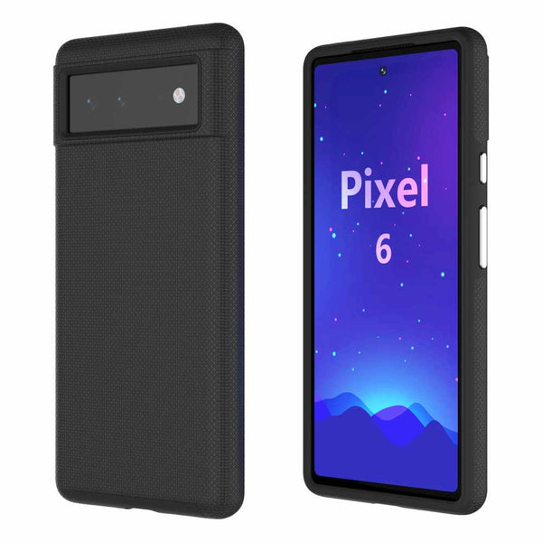 A black armour 2x case for the Google Pixel 6. #color_black