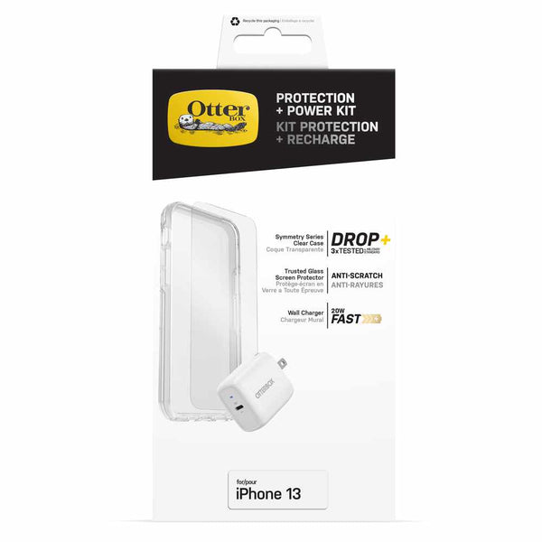Protection and Power Kit from Otterbox, featuring a case, screen protector and wall charger.